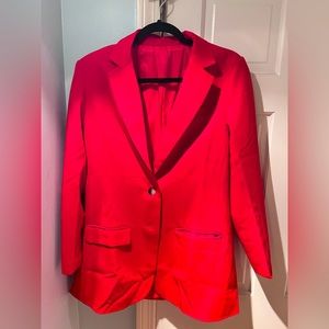Red oversized blazer